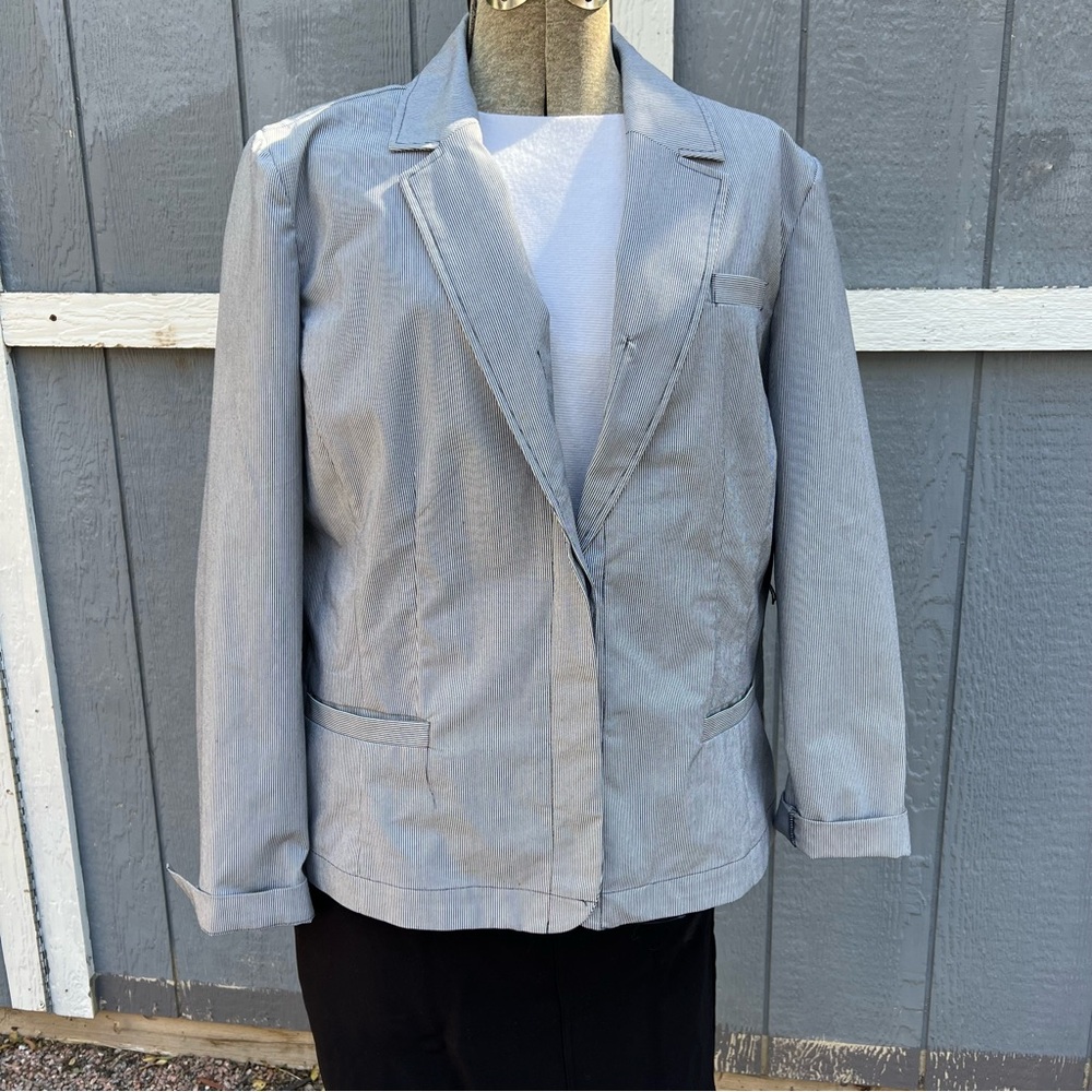 Covington Women’s  Blazer Jacket Sz XL/EG‎ Black/White Pattern NWOT